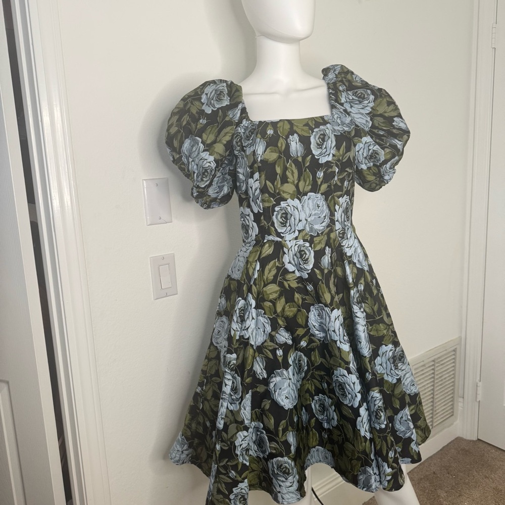 NWT Ivy City Co Floral Puff Sleeve Women Dress - Picture 11 of 11